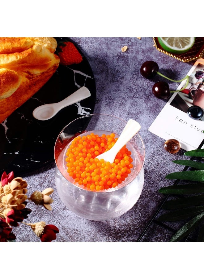 Glass Caviar Chiller Server Set with Caviar Spoons