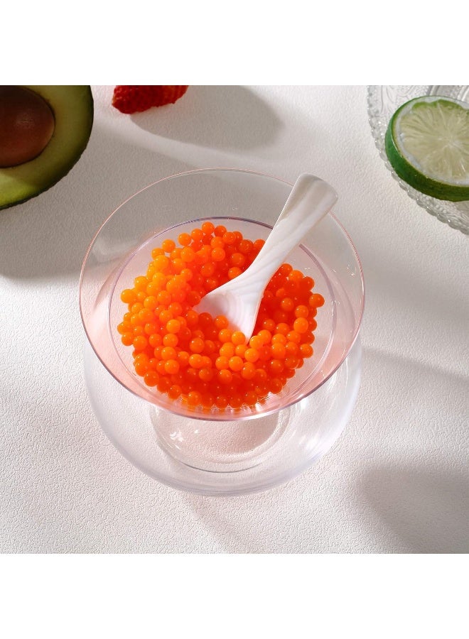 Glass Caviar Chiller Server Set with Caviar Spoons