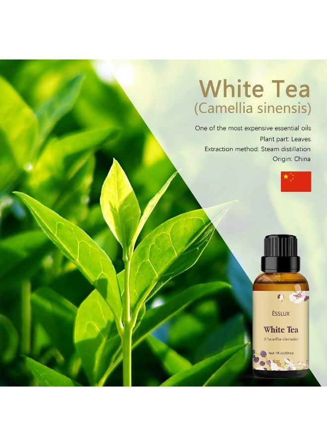 White Tea Essential Oil,  Aromatherapy Essential Oils For Diffuser, Massage, Soap, Candle Making, Home Fragrance, 30 Ml