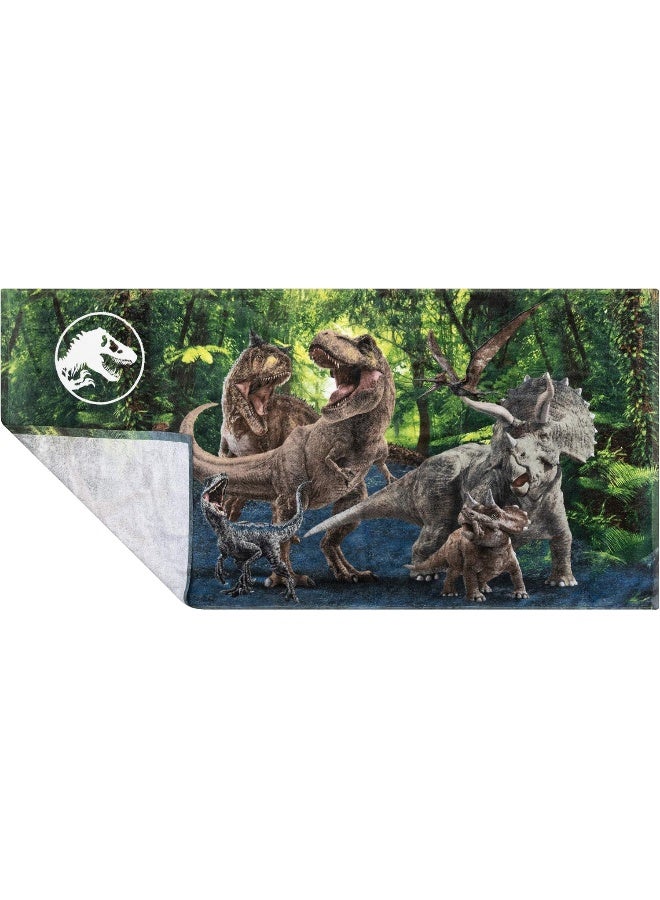 Kids Super Soft Cotton Bath/Pool/Beach Towel, 58 In X 28 In, Jurassic World