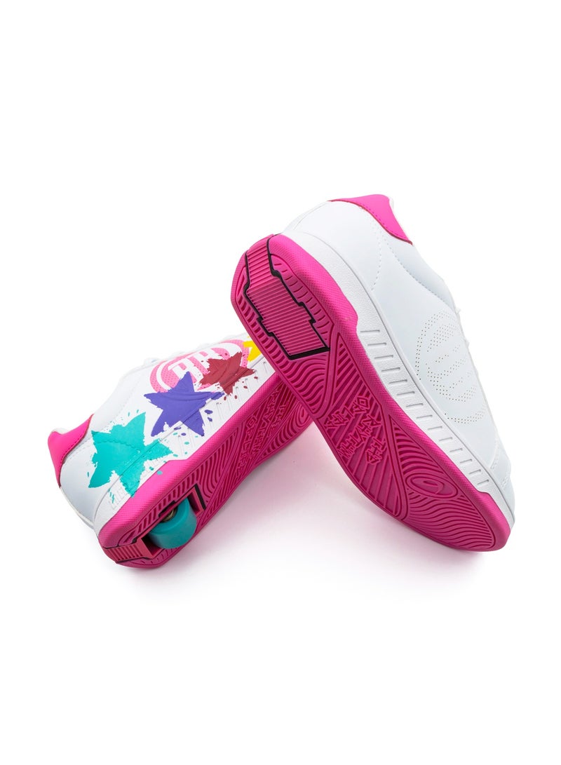 BREEZY ROLLERS shoes with wheels for children, Roller skates sneakers kids, From children's street shoes to roller skates in a few seconds, Patented click system, Trainers with wheels for girls & boys