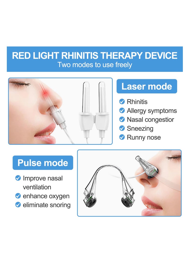 Red Light Laser Nasal Therapy Device, 650nm for Sneezing and Nasal Congestion Relief, Portable and Pocketable, Advanced Red Light Therapy for Effective Nasal Treatment