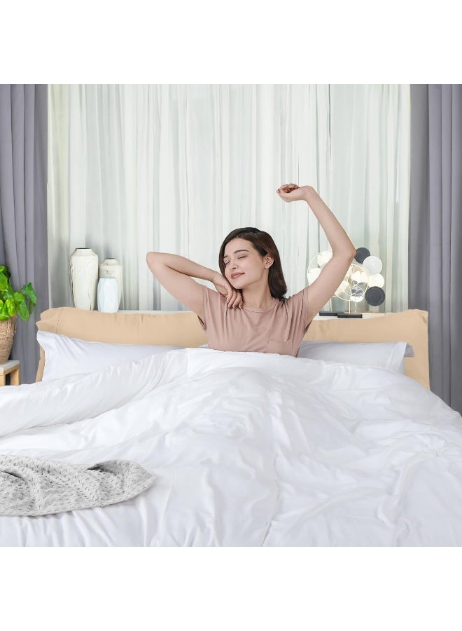 Duvet Cover King Size Set - 1 Duvet Cover With 2 Pillow Shams - 3 Pieces Comforter Cover With Zipper Closure - Ultra Soft Brushed Microfiber, 104 X 90 Inches (King, White)