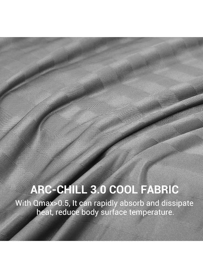 Revolutionary Cooling Blanket King, Absorbs Heat To Keep Body Cool For Night Sweats, Double Sided Arc-Chill 3.0 Cool Fiber Q-Max>0.5, Lightweight Summer Cold Blankets Sleeping 90“ X 108”