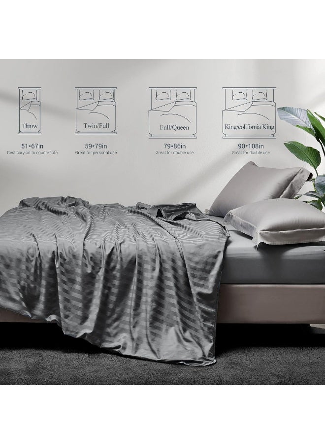 Revolutionary Cooling Blanket King, Absorbs Heat To Keep Body Cool For Night Sweats, Double Sided Arc-Chill 3.0 Cool Fiber Q-Max>0.5, Lightweight Summer Cold Blankets Sleeping 90“ X 108”