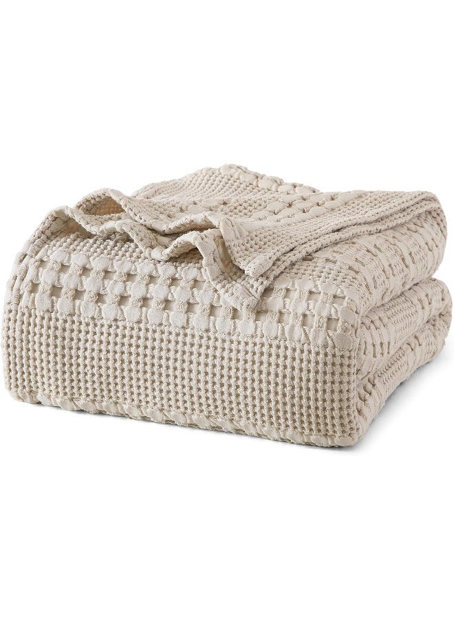100% Cotton Waffle Blanket King Size, 108