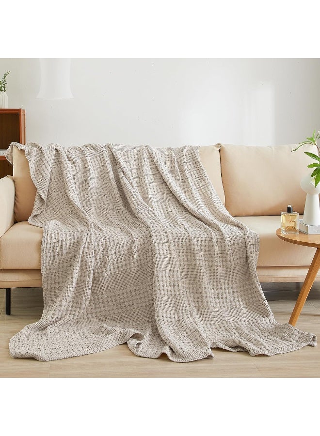 100% Cotton Waffle Blanket King Size, 108