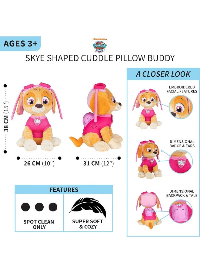 Paw Patrol Skye Kids Bedding Super Soft Plush Cuddle Pillow Buddy