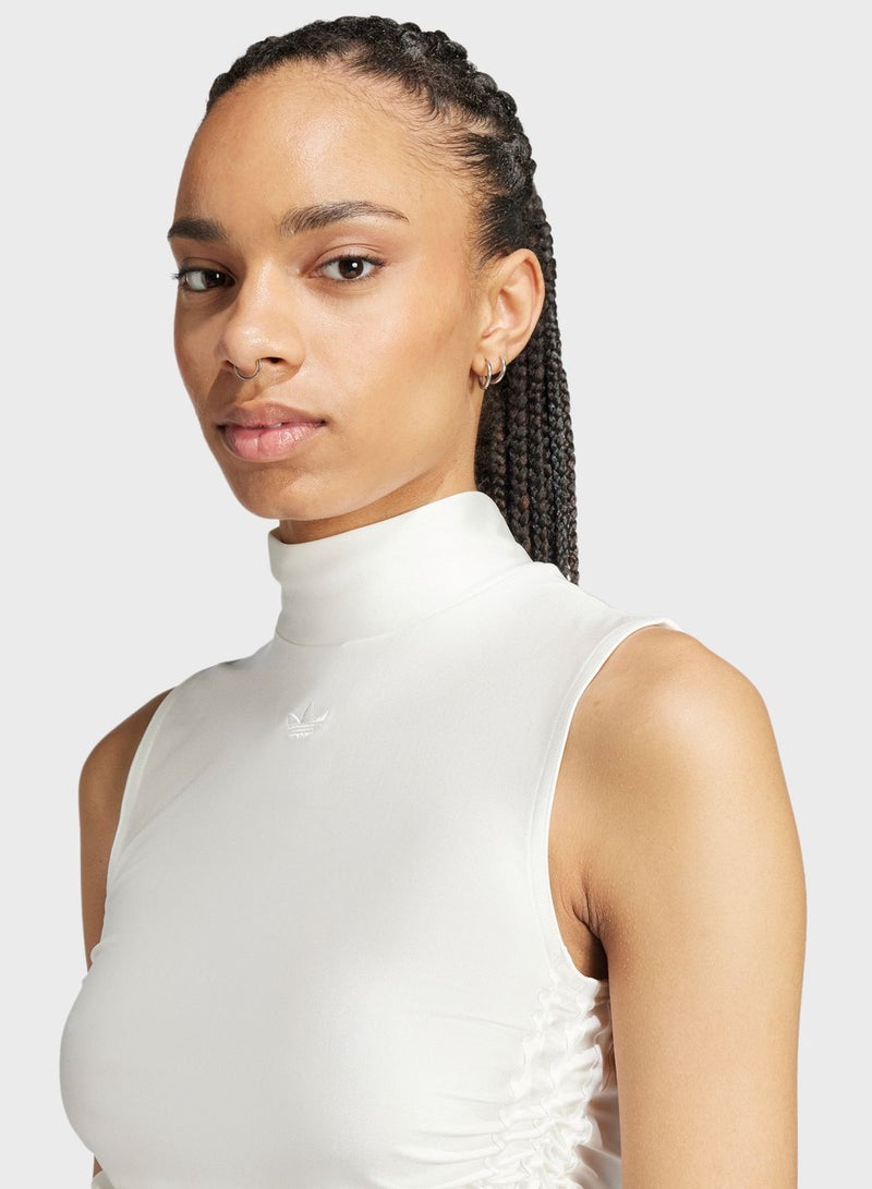 Ruched 3 Stripe Cropped Top