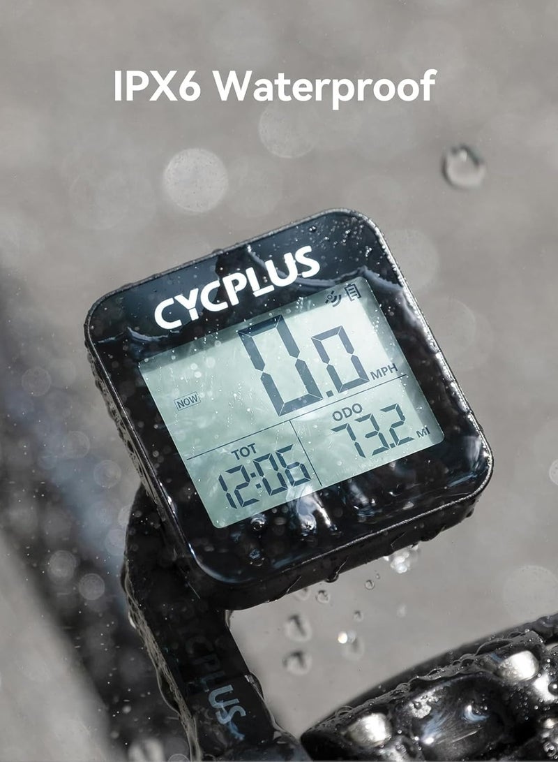 CYCPLUS GPS Bike Computer, Wireless Cycling Computer with Automatic Backlight, Bicycle Speedometer Odometer with Waterproof and Lager Battery