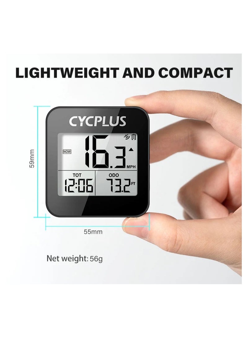 CYCPLUS GPS Bike Computer, Wireless Cycling Computer with Automatic Backlight, Bicycle Speedometer Odometer with Waterproof and Lager Battery