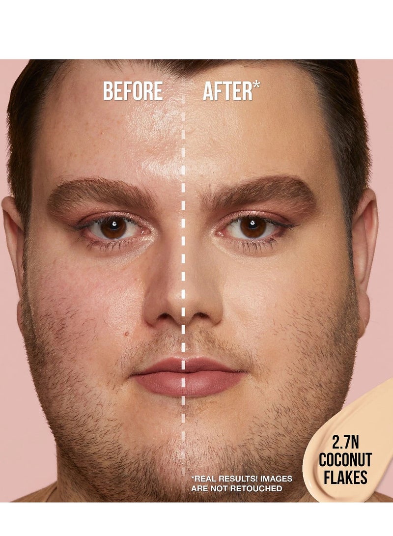 FAUXFILTER Luminous Matte Liquid Concealer - 2.7N Coconut flakes, 9ml Beige