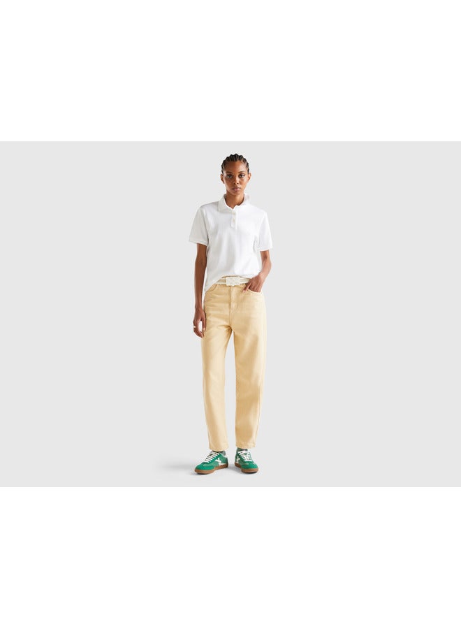 Polo in stretch organic cotton