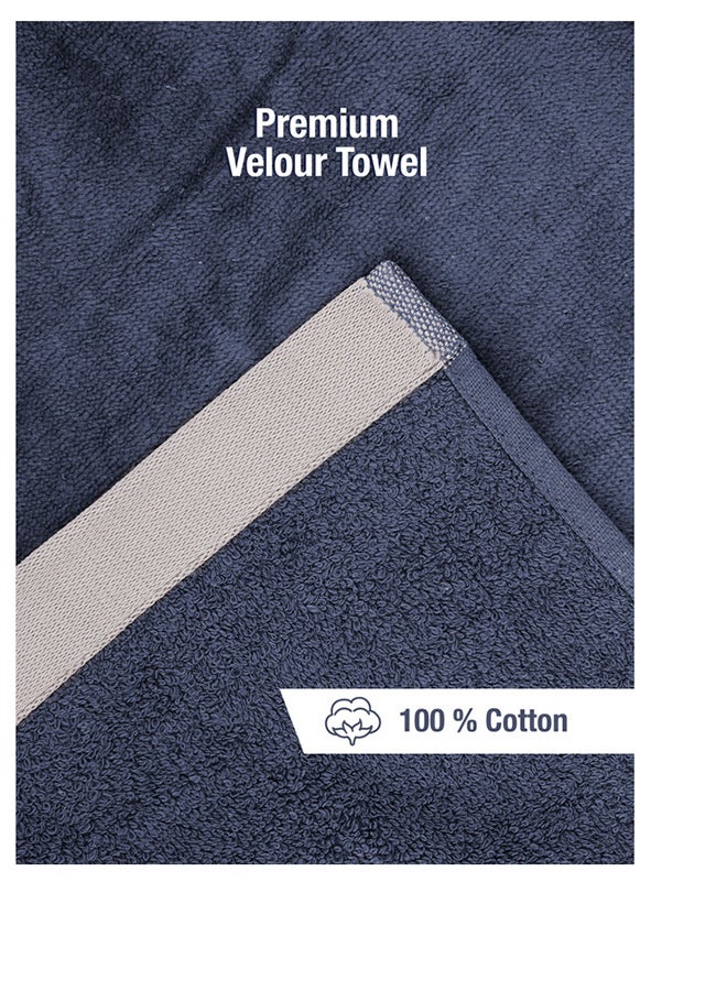 2 Piece Oversized Velour Luxury Beach Towel -Fluffy Velour Cotton 90 x 165 Cm-  450 GSM 100 % Cotton