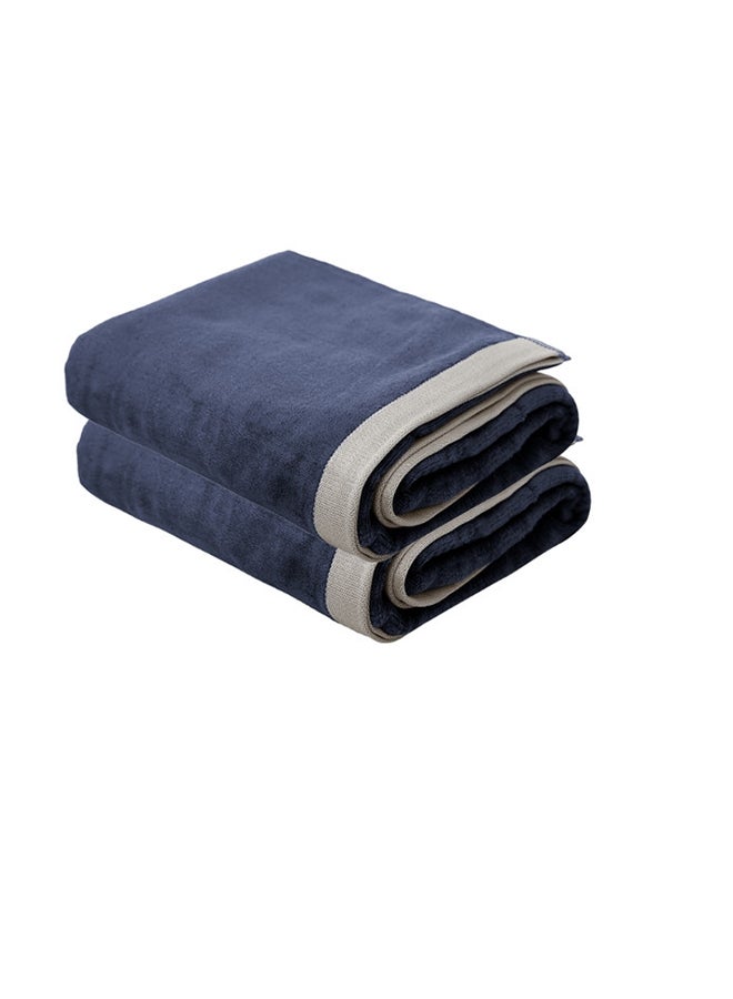 2 Piece Oversized Velour Luxury Beach Towel -Fluffy Velour Cotton 90 x 165 Cm-  450 GSM 100 % Cotton