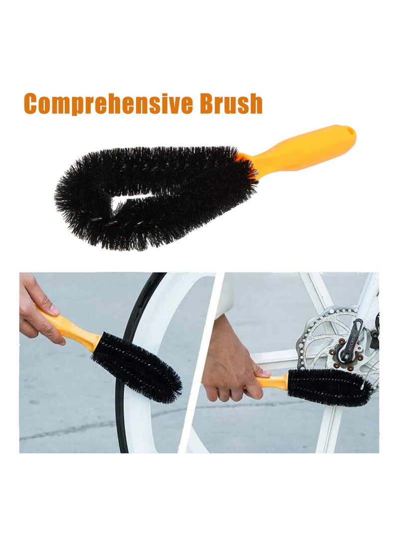 9Pcs Bike Cleaning Tool Set, Including Bike Chain Tire Scrubber, Cycling Corner Stain Dirt Clean, Suitable for Mountain, Road, City, Hybrid, BMX and Folding Bike