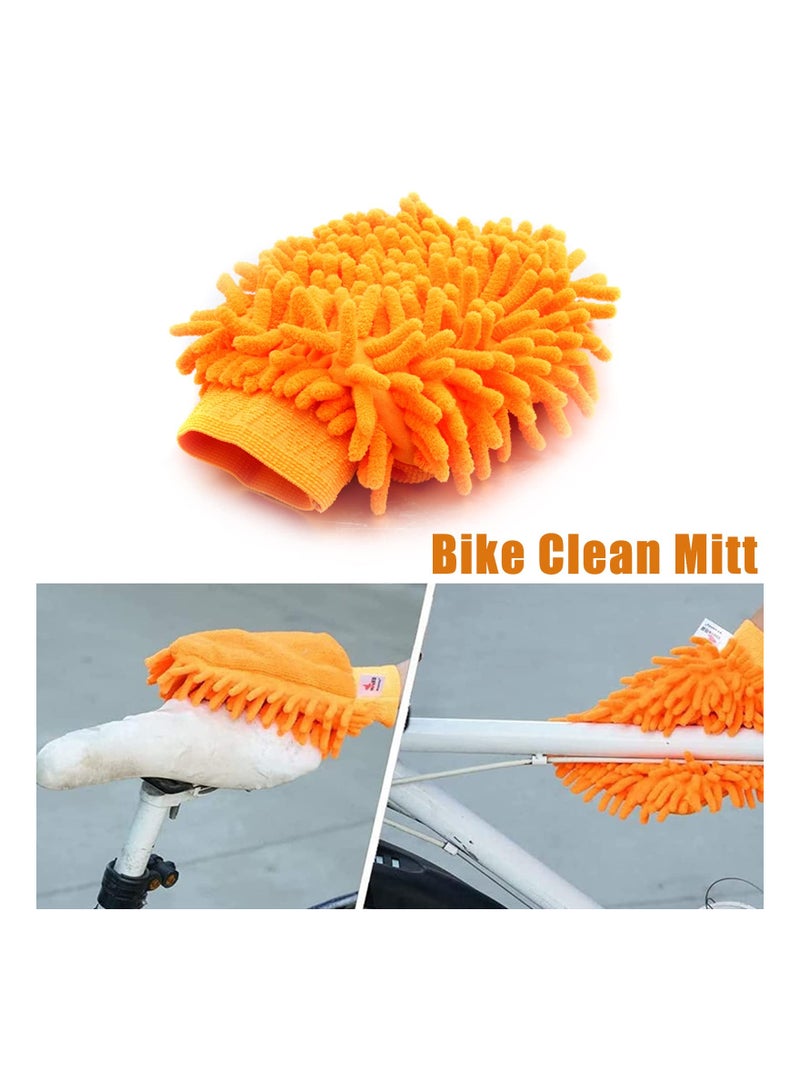 9Pcs Bike Cleaning Tool Set, Including Bike Chain Tire Scrubber, Cycling Corner Stain Dirt Clean, Suitable for Mountain, Road, City, Hybrid, BMX and Folding Bike