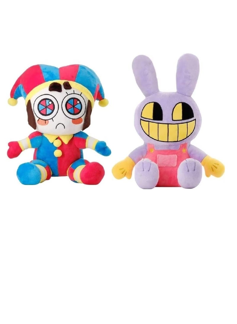 2 Pack The Amazing Digital Circus Plush Pomni and Jax Plushies Toy for TV Fans Gift Cute Stuffed Figure Doll for Kids Adults and Youth Fans