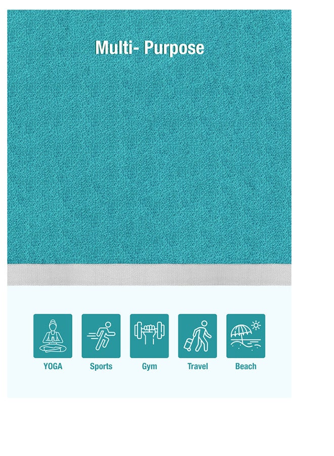 2 Piece Oversized Velour Luxury Beach Towel -Fluffy Velour Cotton 90 x 165 Cm-  450 GSM 100 % Cotton