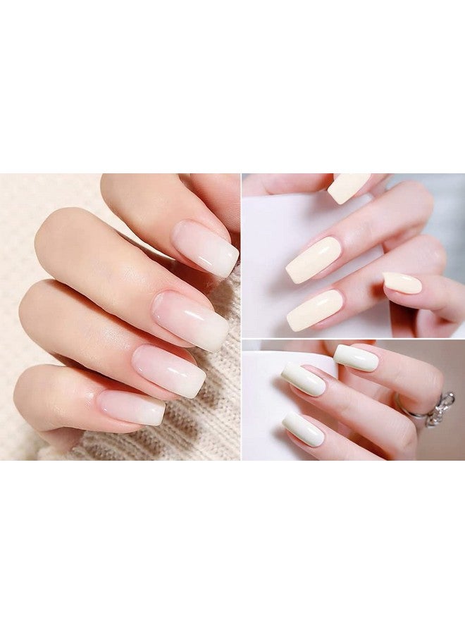 Milky White Gel Nail Polish Set Of 6 French White Cold White Colors Collection Uv Led Nail Gel Kit For Home Diy Nail Salon Manicure Nail Art Longlasting Varnish 8Ml