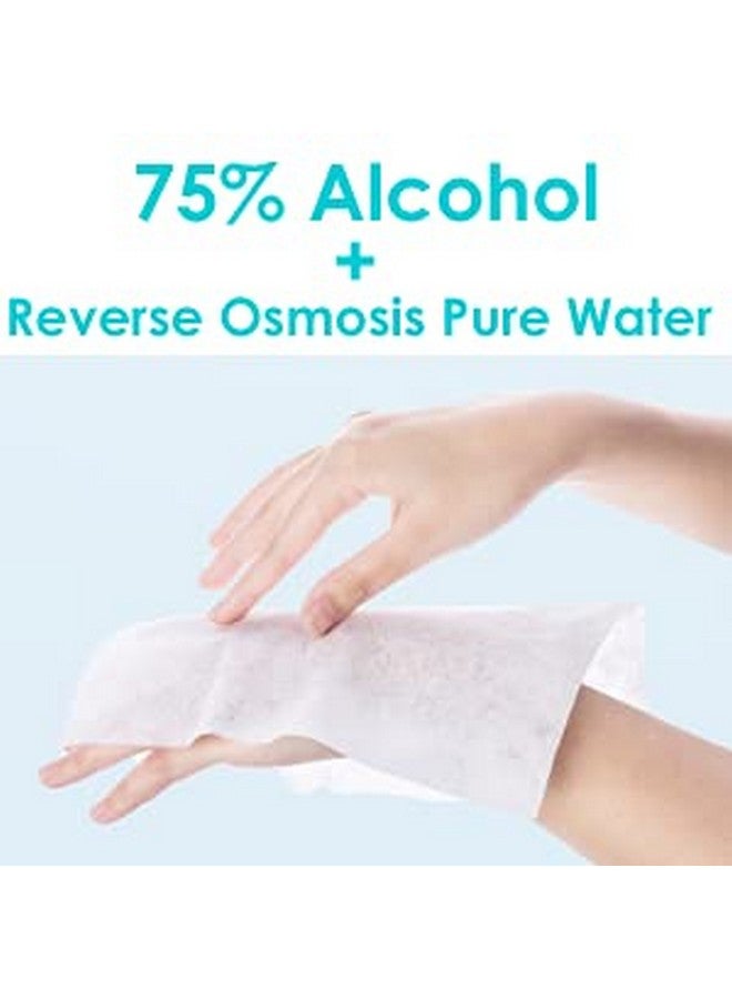 75% Alcohol Hand Sanitizing Wipes (2 Canisters) Unscented, Disposable Large Alcohol Wipes Home, Travel, Classroom, Camping 2, 100Ct Canisters (200Pcs)