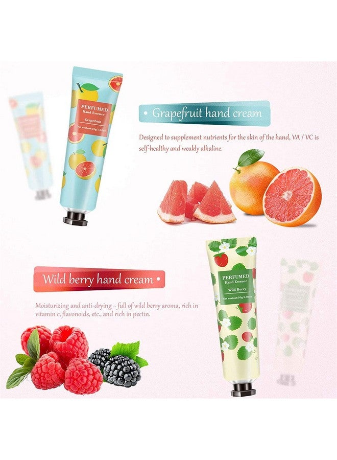10 Pack Fruits Fragrance Hand Cream Moisturizing Hand Care Cream Travel Gift Set With Shea Butter Natural Aloe And Vitamin E For Men And Women30Ml