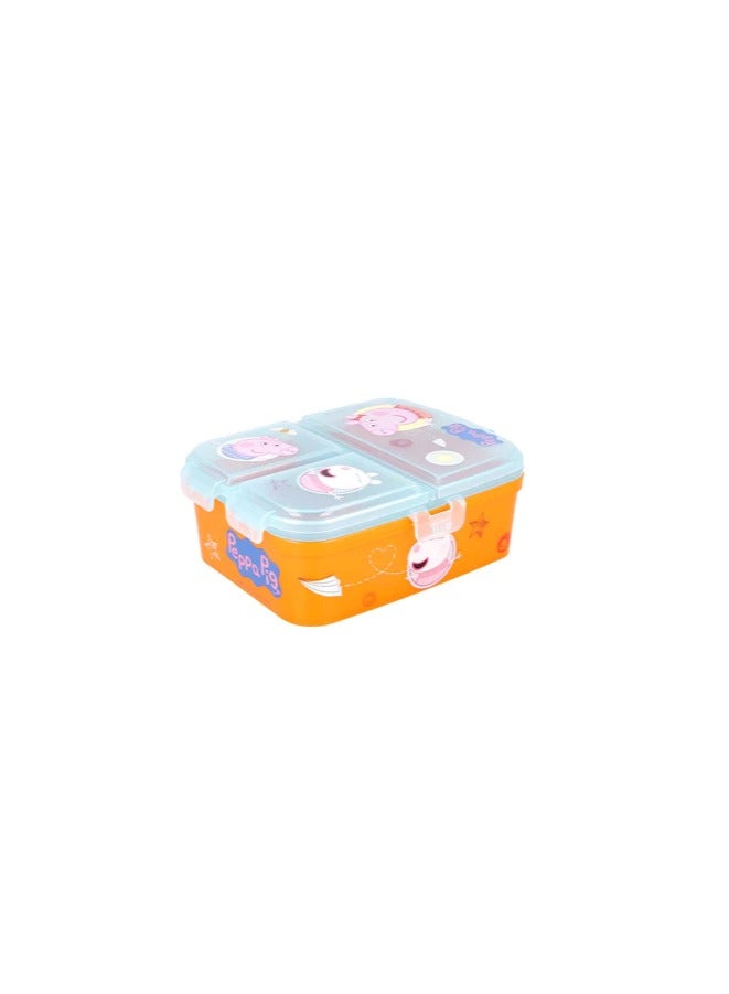 Stor XL Multi Compartment Rectangular Sandwich Box Peppa Pig Kindness Counts