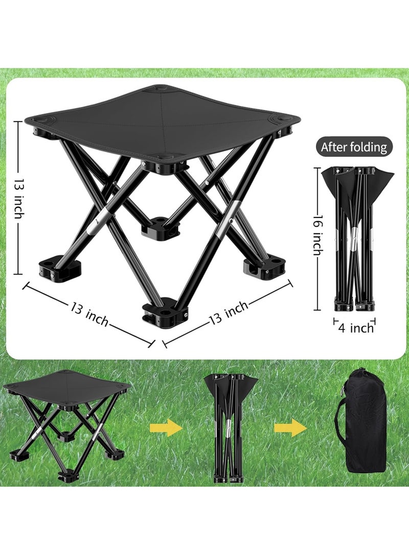 Folding Stool Foldable Stool Collapsible Stool Camping Stool Folding Stool with Stable Feet and Carry Bag 33 * 33 * 33cm Folding Stool for Picnics Fishing Watching Games