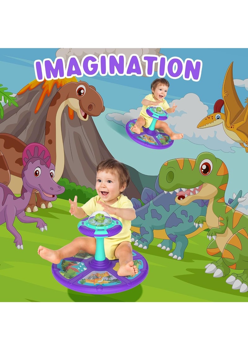 360° Spinning Toy with LED Light and Music, Sensory Toys for Toddlers, Sit and Spin Toys, Early Development Toy for Kids Aged 18 Months +