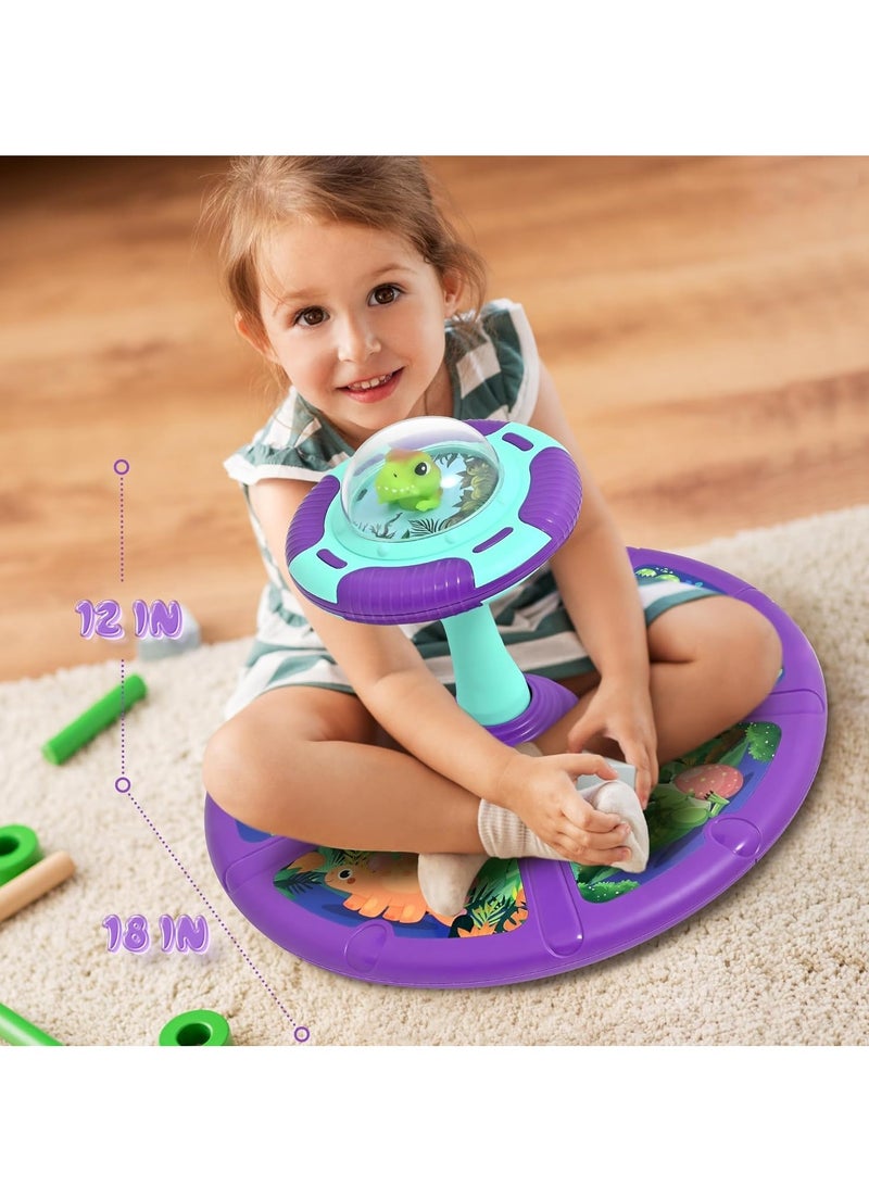 360° Spinning Toy with LED Light and Music, Sensory Toys for Toddlers, Sit and Spin Toys, Early Development Toy for Kids Aged 18 Months +