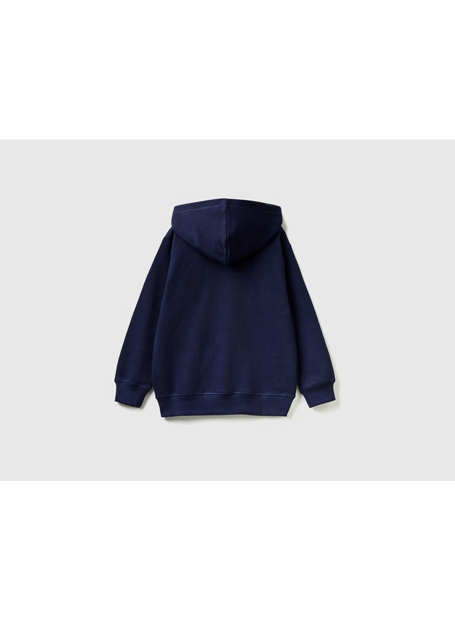 Zip-up sweatshirt with 