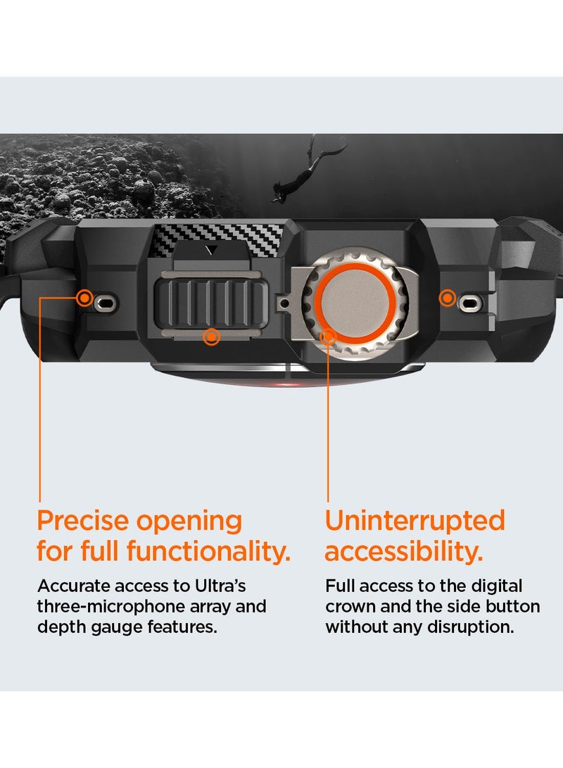 Rugged Armor Pro for Apple Watch Ultra 2 / Ultra 49mm Case Cover with Band - Black