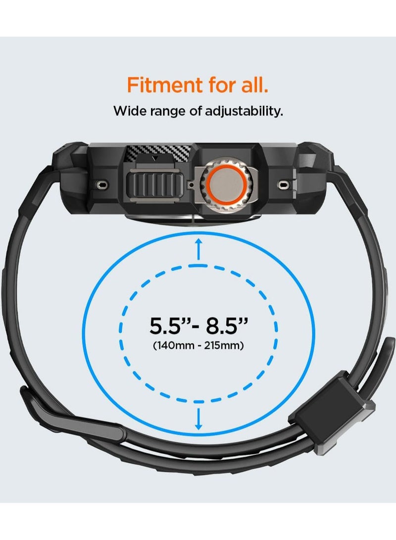 Rugged Armor Pro for Apple Watch Ultra 2 / Ultra 49mm Case Cover with Band - Black