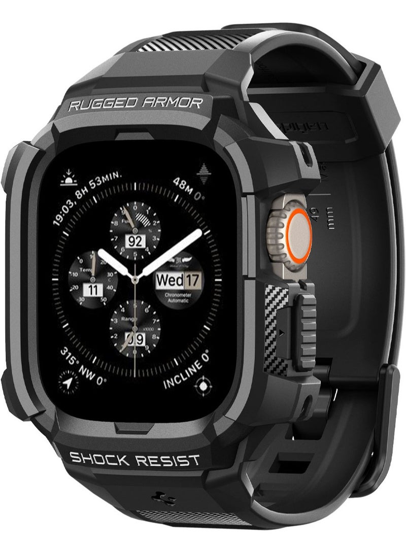 Rugged Armor Pro for Apple Watch Ultra 2 / Ultra 49mm Case Cover with Band - Black