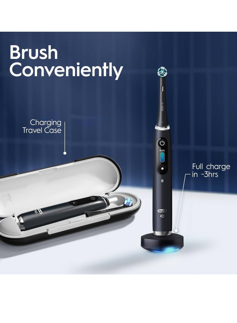 Oral-B iO Series 9 Special Edition Electric Toothbrush, 7 Cleaning Modes, Dental Care, Colour Display, Charging Travel Case & Beauty Bag, Black Onyx– Black