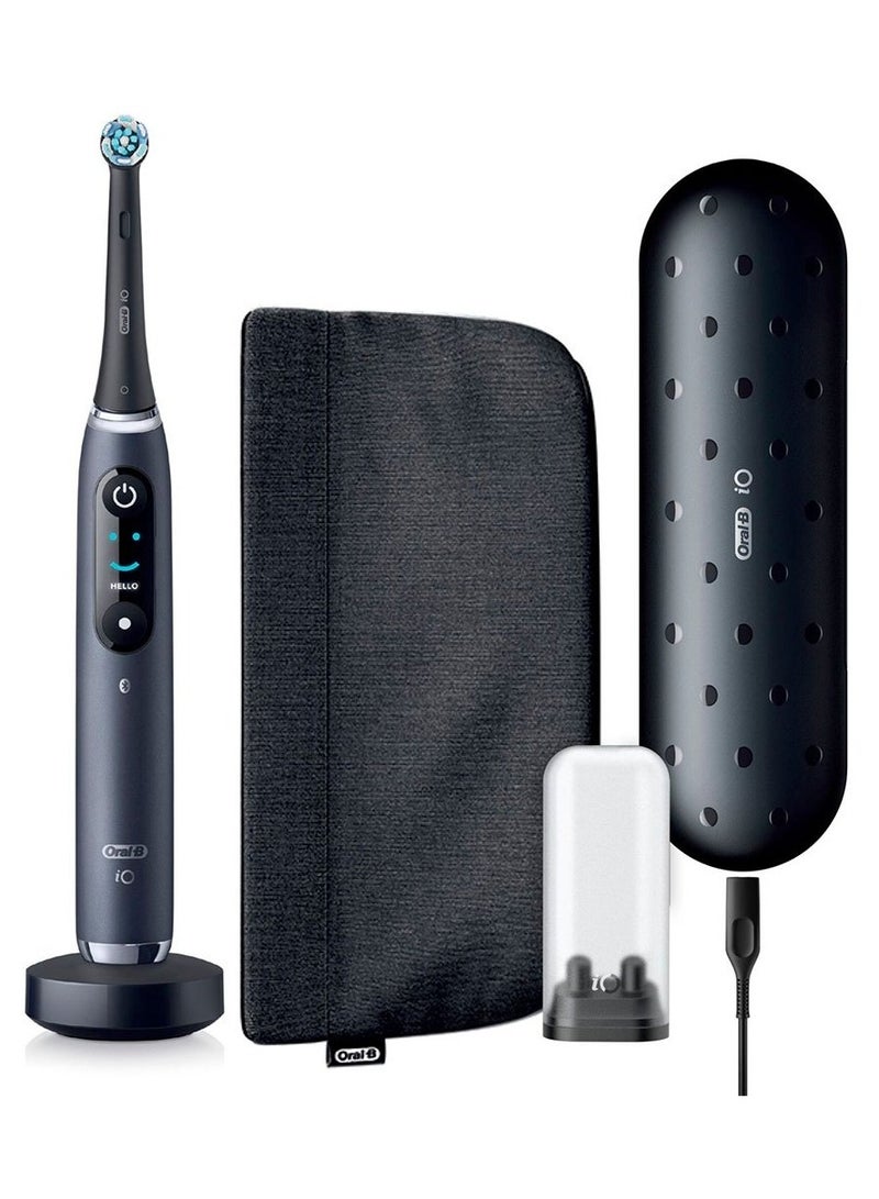 Oral-B iO Series 9 Special Edition Electric Toothbrush, 7 Cleaning Modes, Dental Care, Colour Display, Charging Travel Case & Beauty Bag, Black Onyx– Black