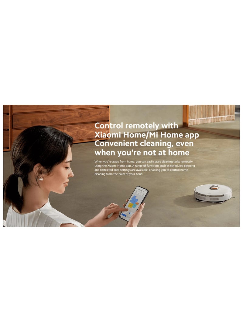 Robot Vacuum S20+ | 5200mAh battery | 6000Pa suction fan | Voice Control | Supports Mi Home/Alexa/Google App 55 W B108GL | BHR8125EN | BHR8154GB White