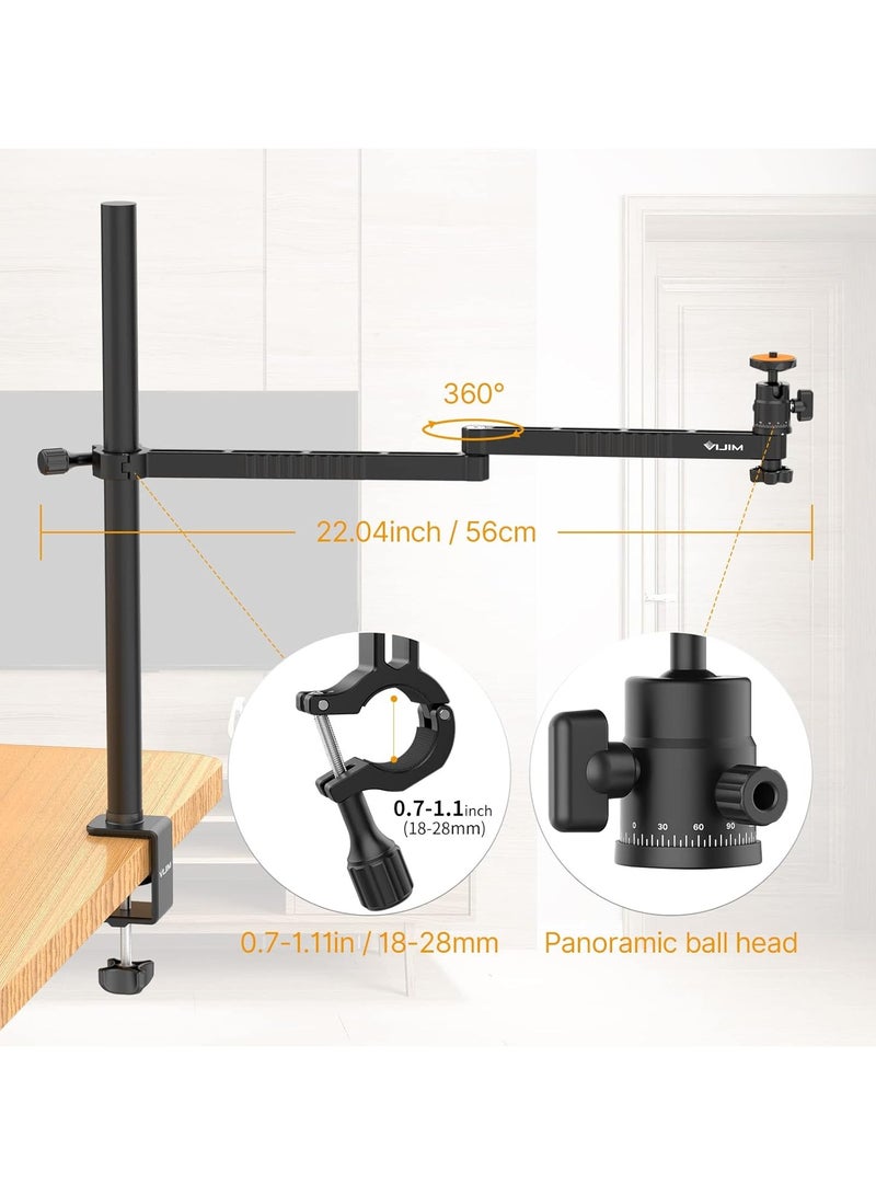 LS21C Heavy Duty Arm, Foldable 2-Section Arm for DSLR, Cameras, Lights and more