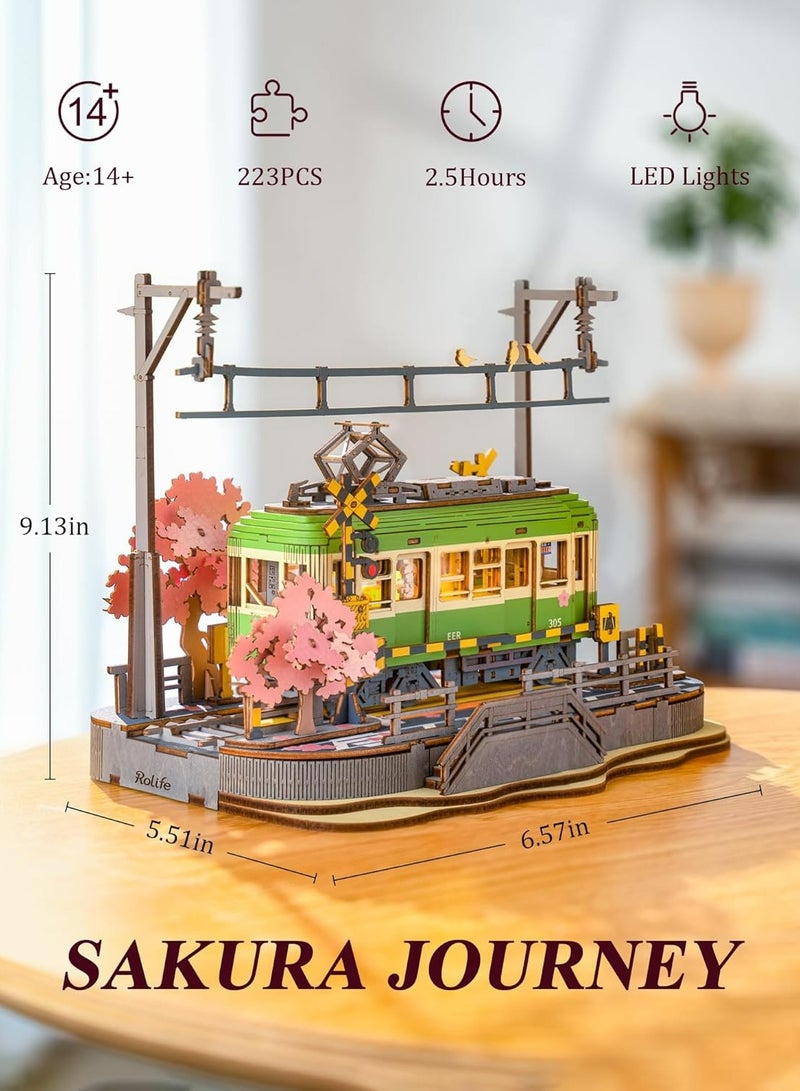 Rolife Sakura Journey 3D Wooden Puzzle TGS02 Decorative DIY Crafts/Birthday Gifts/Home Decor For Girls&Boys Teens&Adults