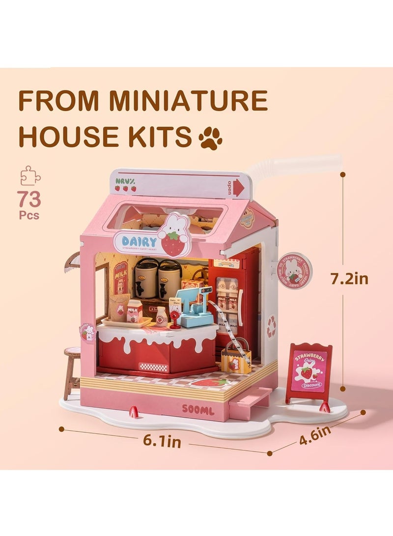 Rolife 3D Wooden Puzzle Food Box Shop DIY Miniature House Kit Decorative DIY Crafts/Birthday Gifts/Home Decor For Girls&Boys Teens&Adults