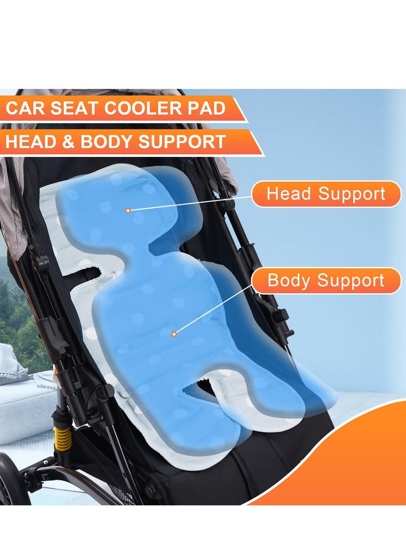 Car Seat Cooler Pad for Babies 2in1 Reversible Breathable Seat Cooler Mat, Summer Baby Stroller Seat Liners Multifunctional Baby Cushion Suitable for Stroller Baby Dining Chair Child Safety Seat