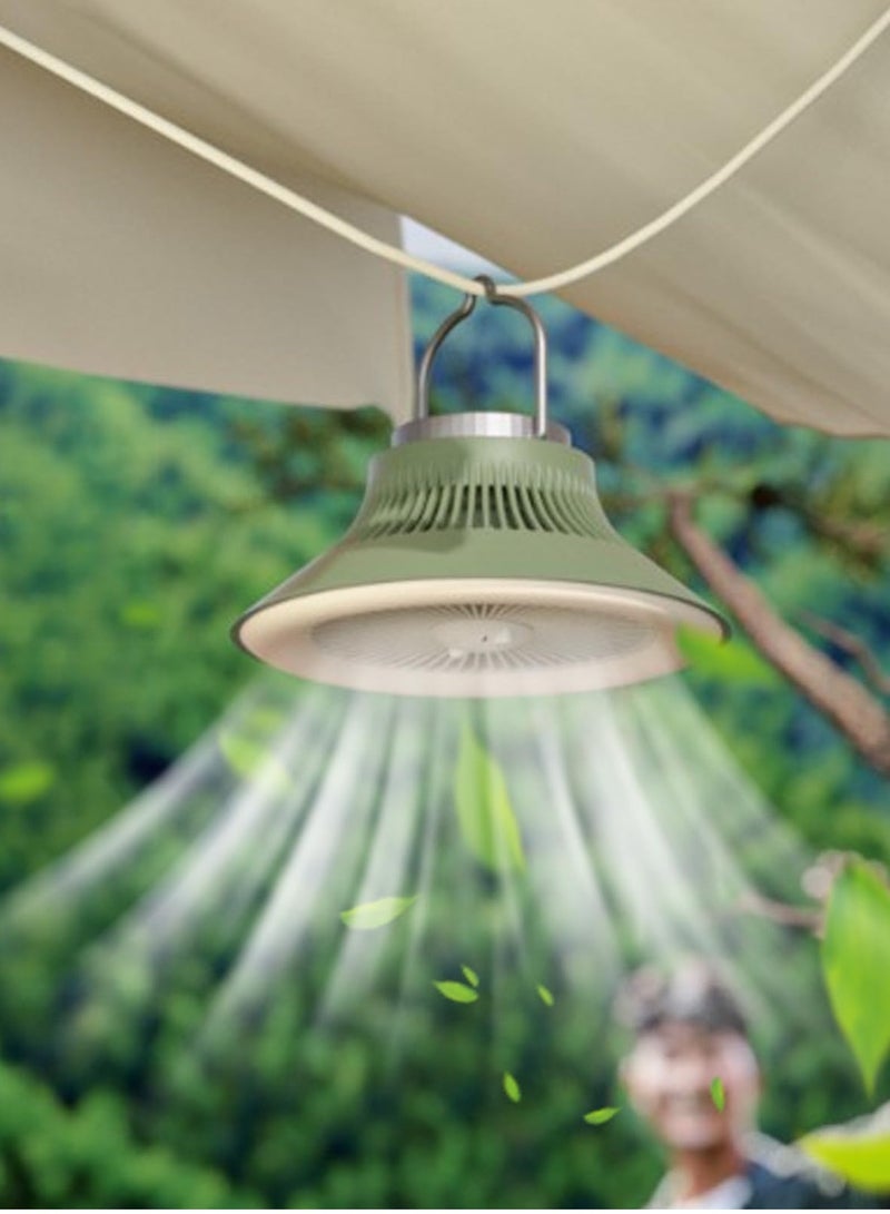 Camping Fan Outdoor Mosquito Repellent Fan with Led Light and Tripod Small Tent Ceiling Fan USB Rechargeable LED Outdoor Tent Lamps Fan Camping Light Portable Night Light for BBQ Fishing