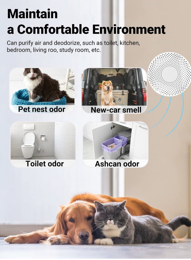 Cat Litter Box Deodorizer, Automatic Pet Odor Eliminator, Smart Pet Odor Eliminator Machine, Neutralizer, 99.9% Dust-Free, for All Kinds of Litter Box, Bin, Bathroom Wardrobe, and Small Area