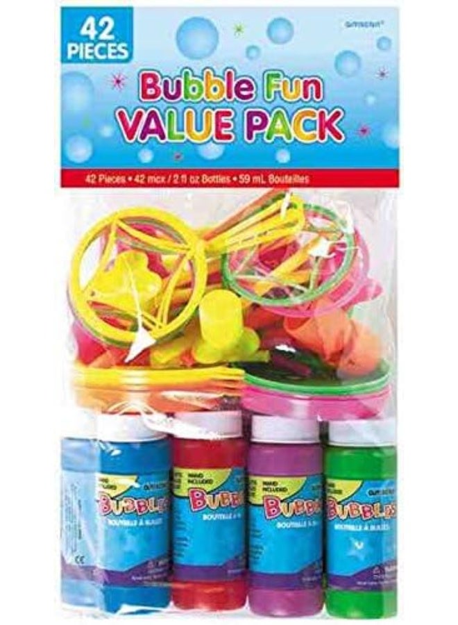 amscan Bubble Fun Multicolor Plastic Bubble Favors - 20.5