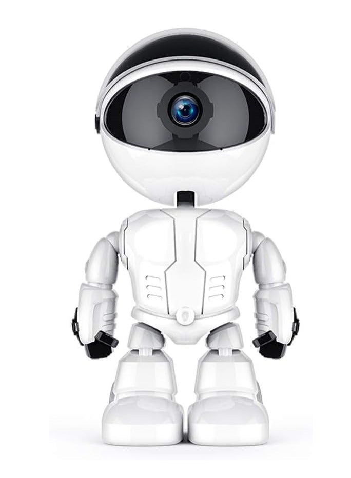 Camera Robot Intelligent Auto Tracking Camera, 1080P  Cloud Home Security IP Wireless WiFi Baby Video Audio Monitor Surveillance Camera White