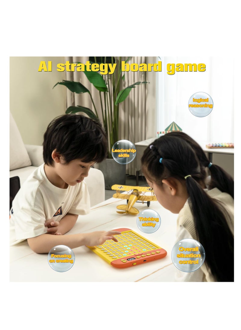 Smart Board Games, Built-in 11 Board Games, Connect 4, Checkers, Tic Tac Toe, AI Electronic Board Game for 1-2 Players and Kids Aged 3+, Wonderful Kids Games for Family, Birthday Gifts for All Ages