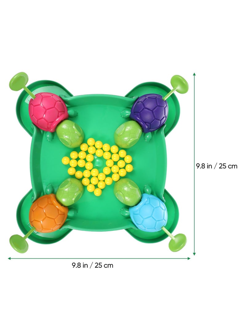 Hungry Turtle Bean-Eating Board Game, Interactive 4-Player Family Table Game, Early Educational Montessori Toy, Fun Tortoise Design, Durable ABS Construction, Ideal for Family Gatherings and Parties