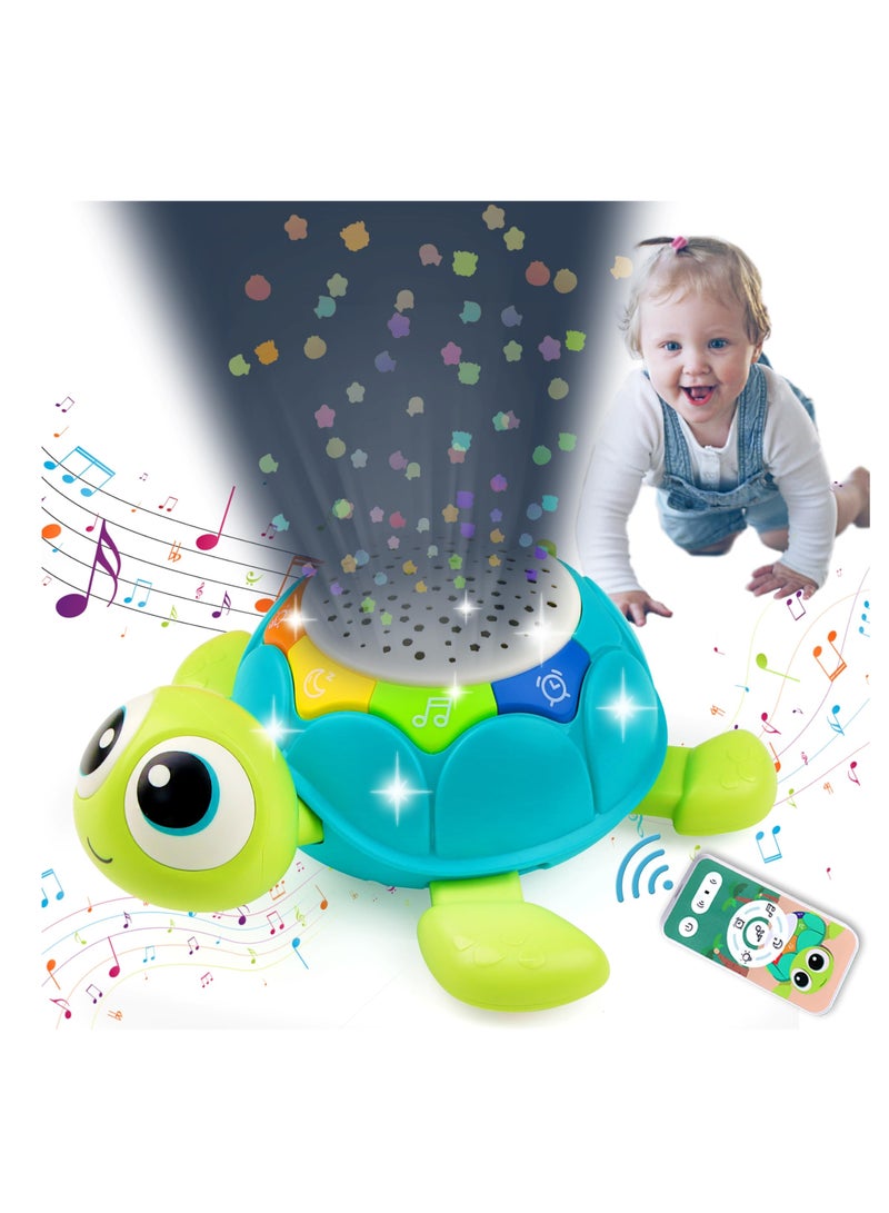 5 in 1 Musical Projector Baby Crawling Toys, Turtle Toys, Early Learning Educational Toy Starlight, Tummy Time Infant Baby Toys 0-3 3-6 7 8 9 12-18 Months 1 Year Old Boy Toys Girl Toys Birthday Gift