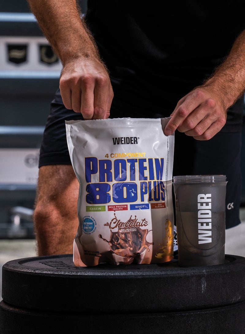 Protein 80 Plus - 500g, Hazelnut Nougat Flavor - Premium Multi-Component Protein Powder for Muscle Growth and Recovery