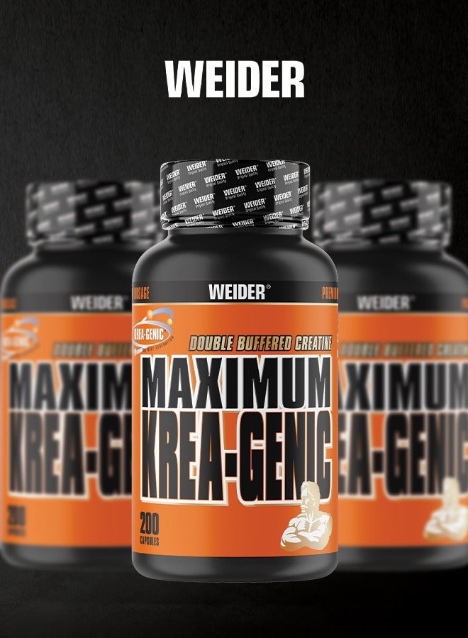 Maximum Krea-Genic 200 Capsules - Advanced Buffered Creatine for Optimal Performance